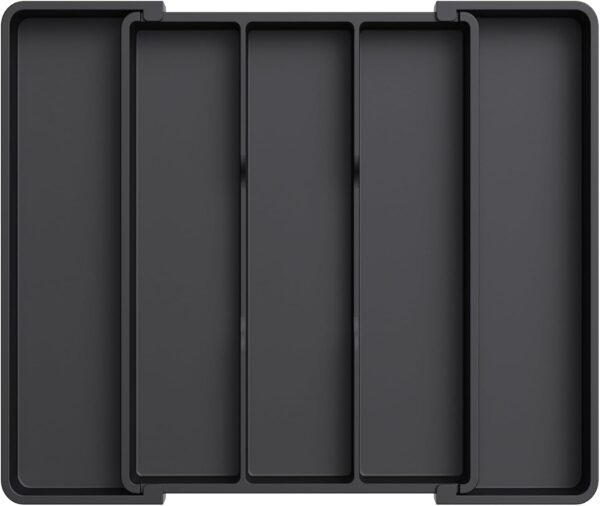 Black Expandable Plastic Cutlery Organizer