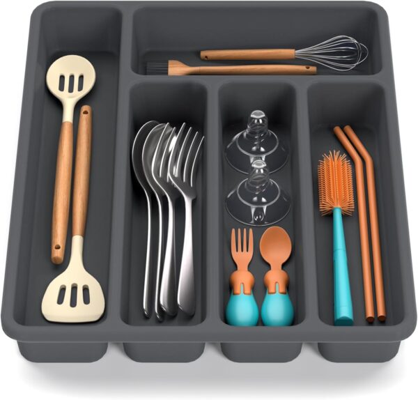 Non-Slip Silicone Drawer Cutlery Organizer